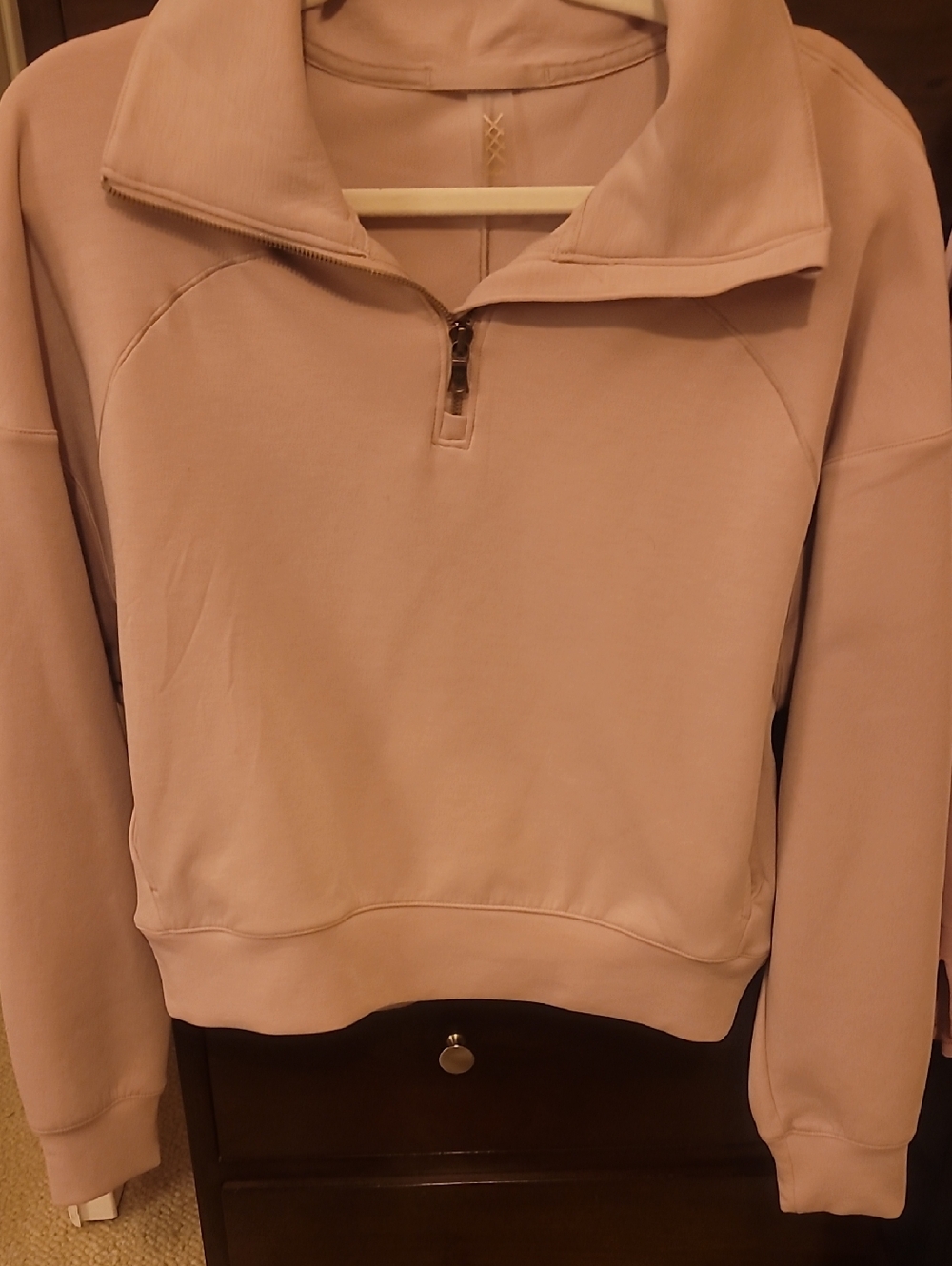 NWOT Womens Sofstreme RHONE Dusty Rose Half-Zip Pullover Size Small